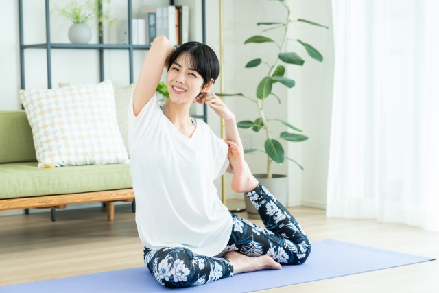 ヨガ初心者の人